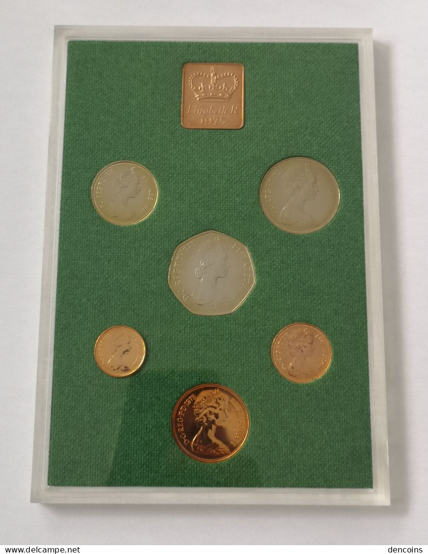 UNITED KINGDOM 1975 GREAT BRITAIN PROOF COIN SET – ORIGINAL - GRAN BRETAÑA GB - Mint Sets & Proof Sets