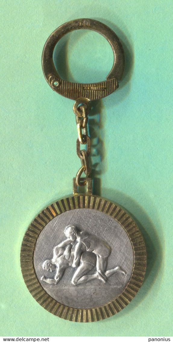 Wrestling - Vintage Keychain Keyring - Habillement, Souvenirs & Autres