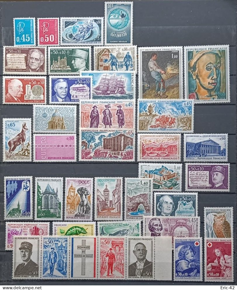 FRANCE ANNÉE COMPLÈTE 1971 Neuf** MNH - 1970-1979