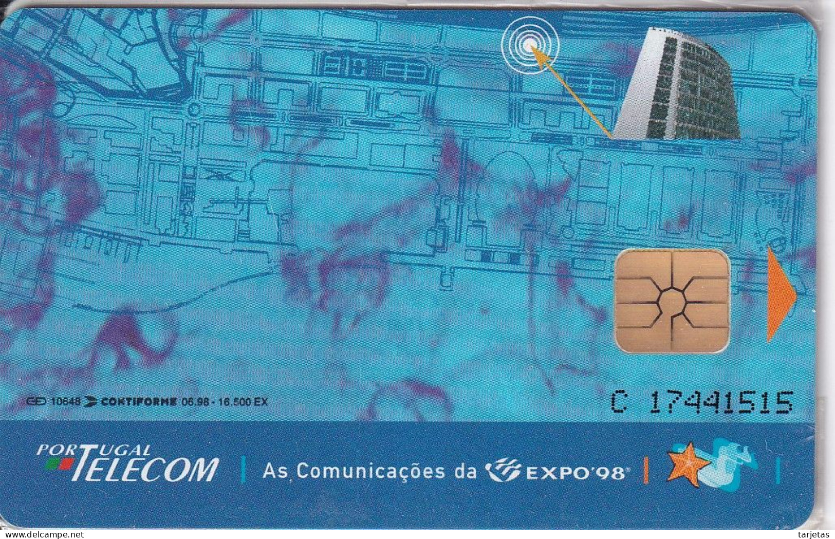 TARJETA DE PORTUGAL DE LA EXPO 98- NUEVA EN BLISTER TIRADA 16500 - Portugal