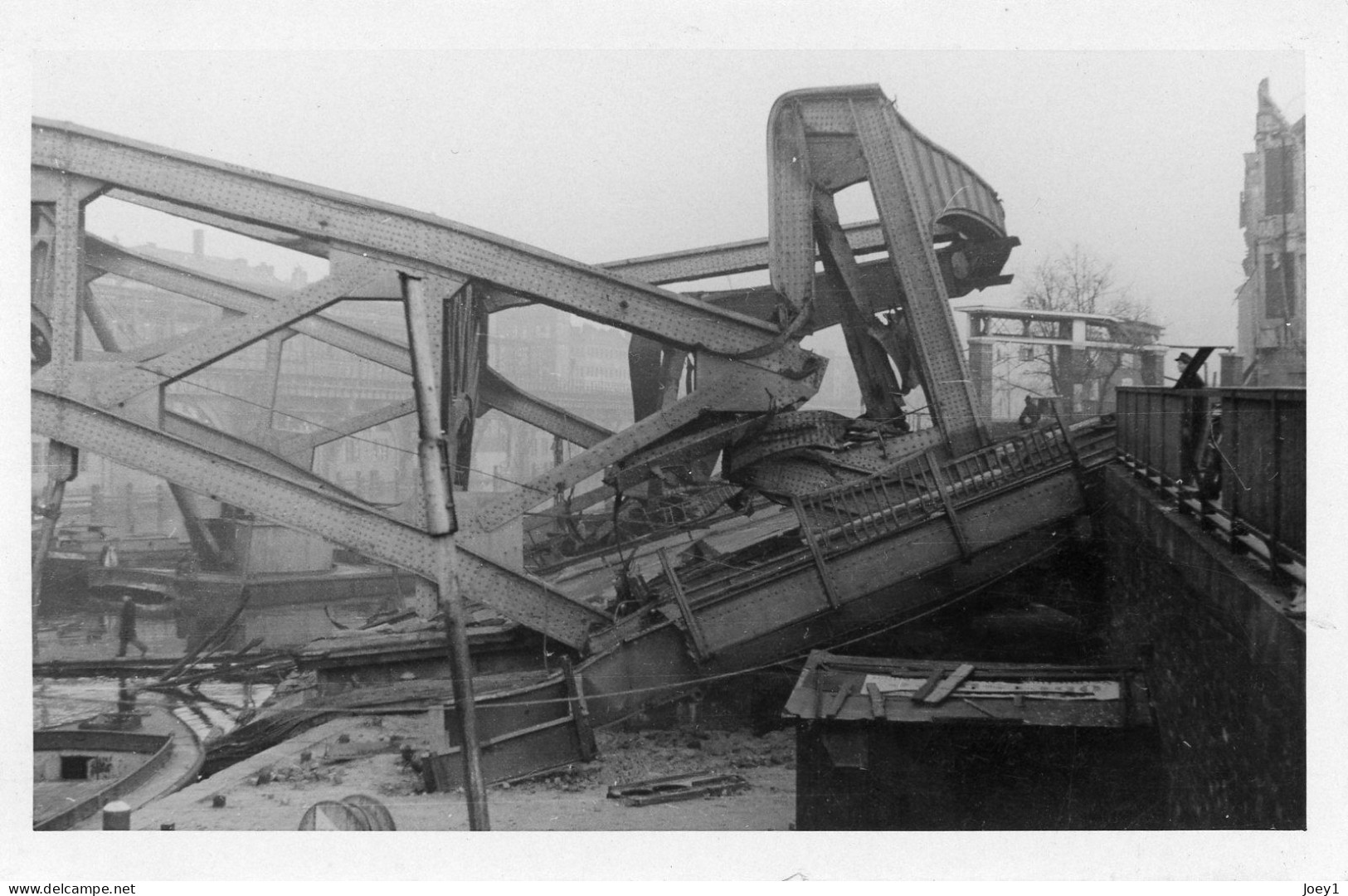 Photo Berlin 1945 Pont Détruit Photo 10/15 - Guerra, Militari