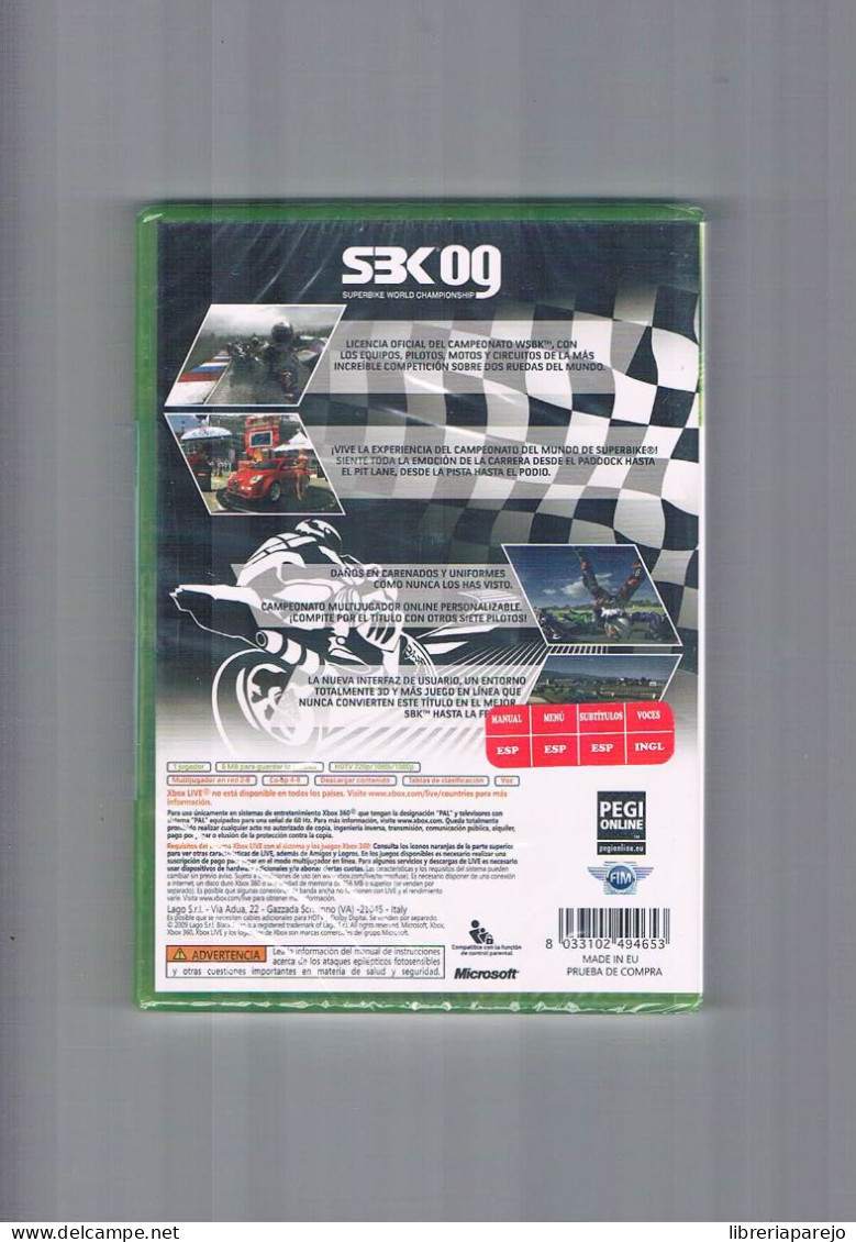 Sbk 09 Superbike World Championship Xbox 360 Nuevo Precintado - Xbox 360