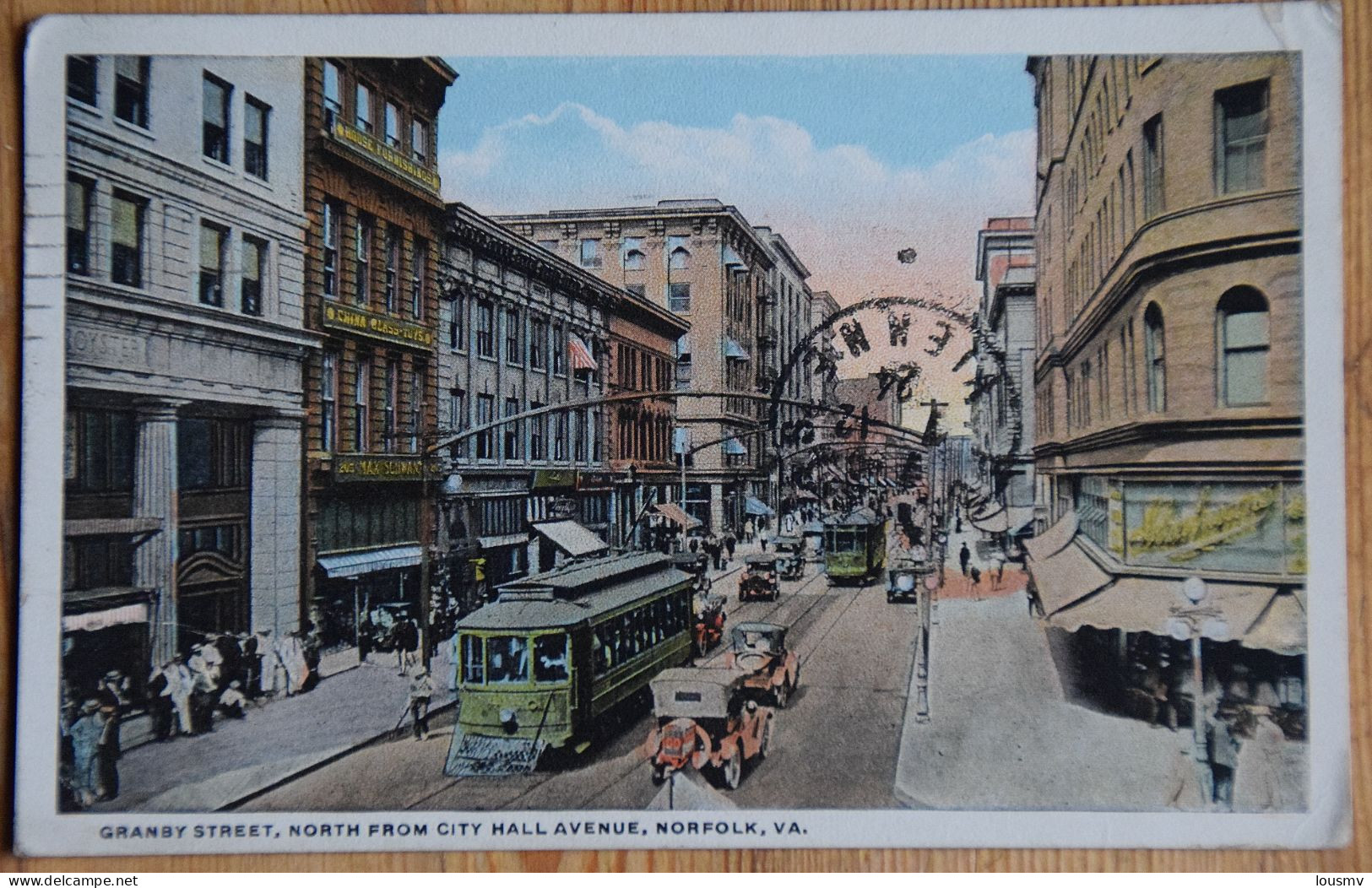 Norfolk VA - Granby Street - North From City Hall Avenue - Animée Et Colorisée - Commerces - Tramway - (n°27000) - Norfolk