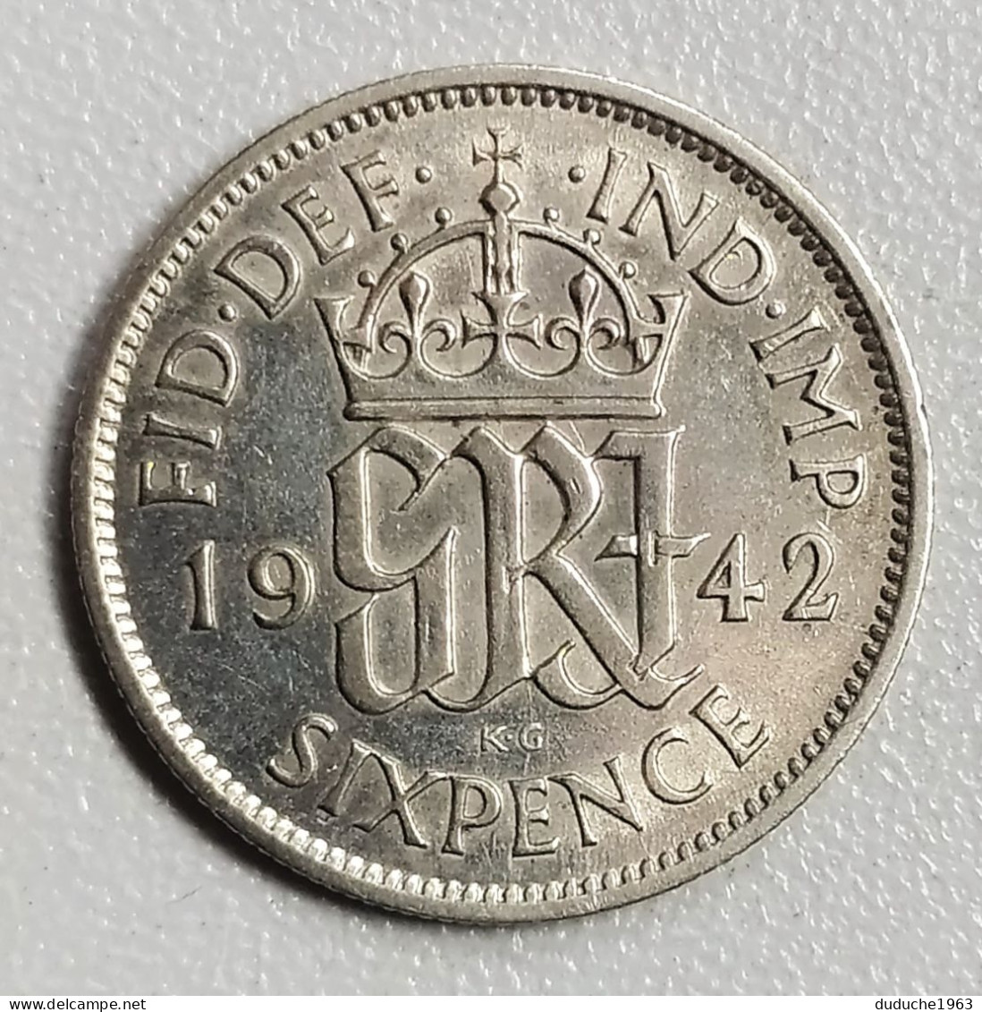 Grande Bretagne - 6 Pence Argent 1942 - H. 6 Pence