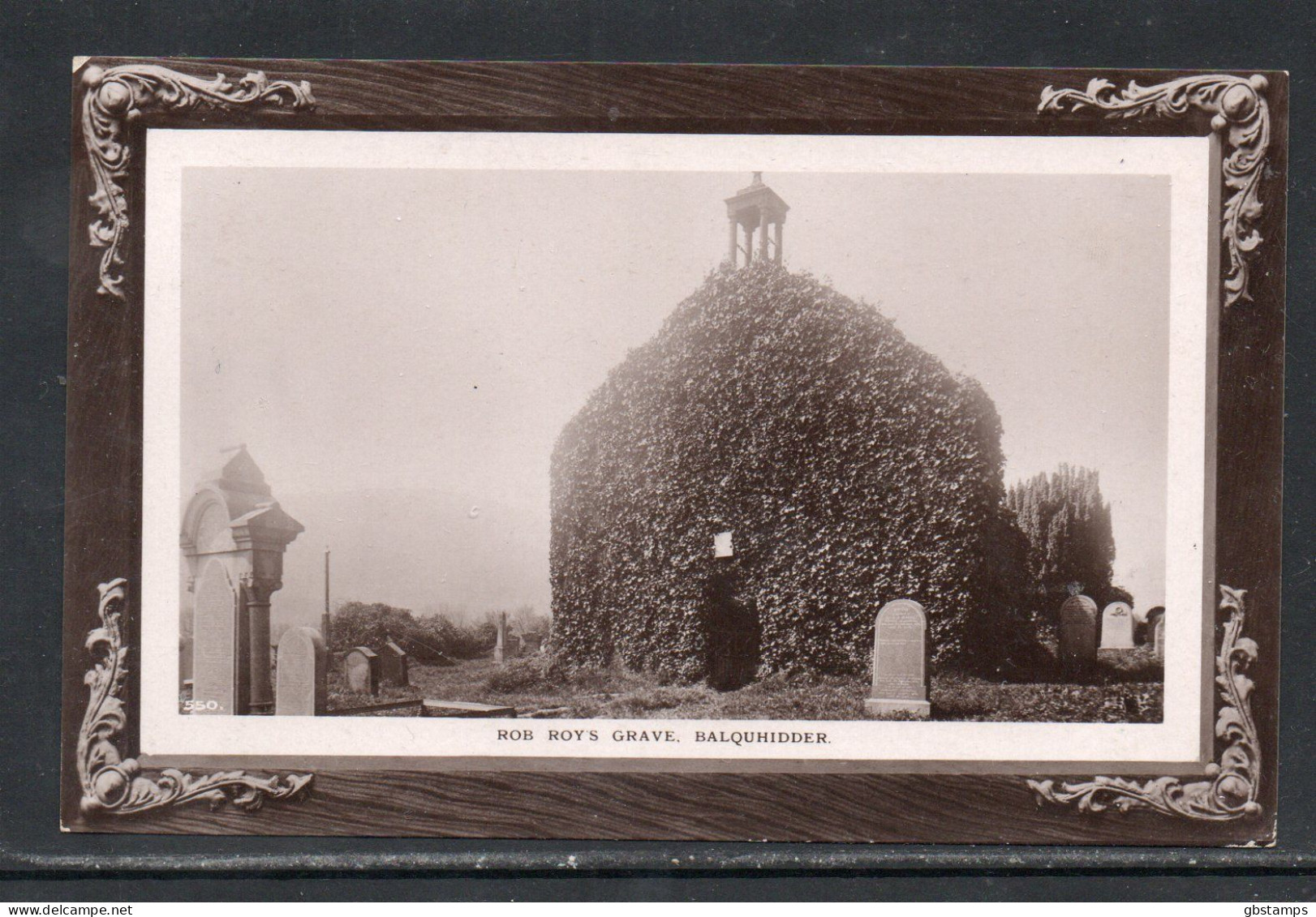 Rob Roy's Grave Balquhidder 1911 RP Card Fine Balquhidder Station Postmark - Stirlingshire