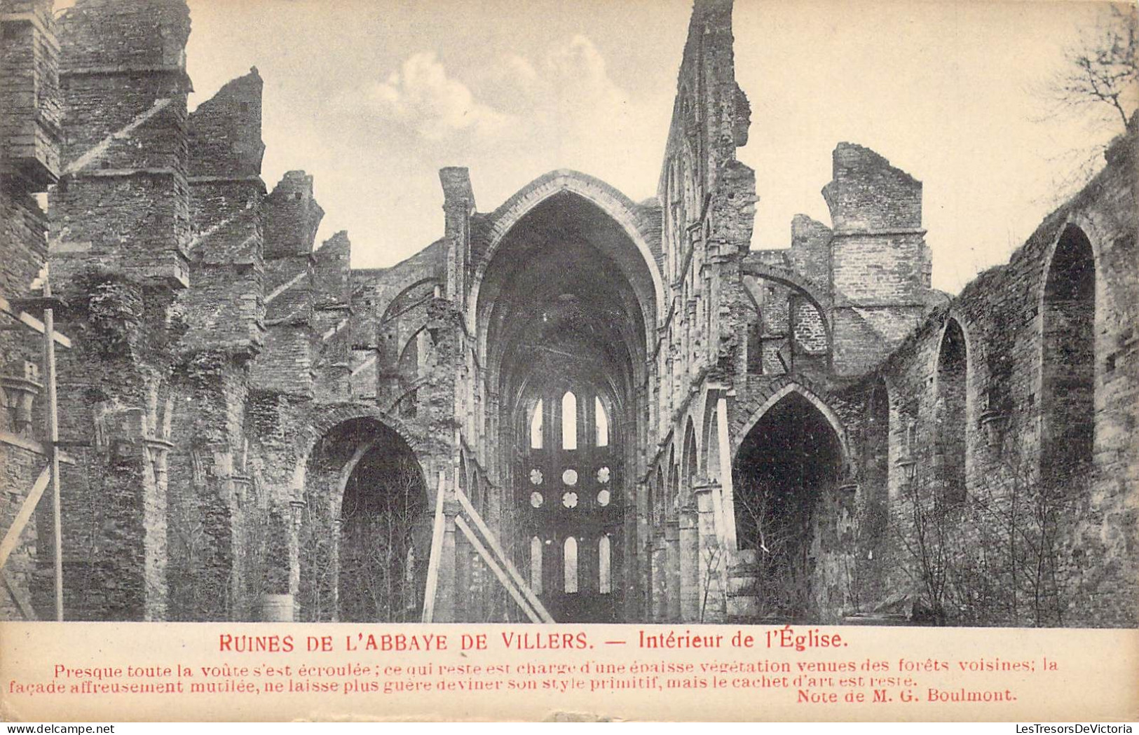 BELGIQUE - Ruines De L'Abbaye De Villers - Intérieur De L'église - Carte Postale Ancienne - Villers-la-Ville