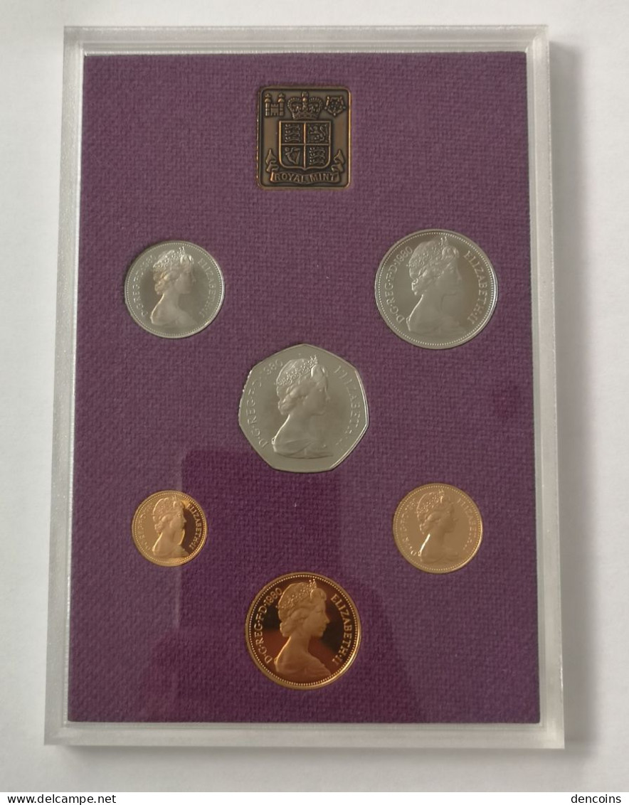 UNITED KINGDOM 1980 GREAT BRITAIN PROOF COIN SET – ORIGINAL - GRAN BRETAÑA GB - Mint Sets & Proof Sets