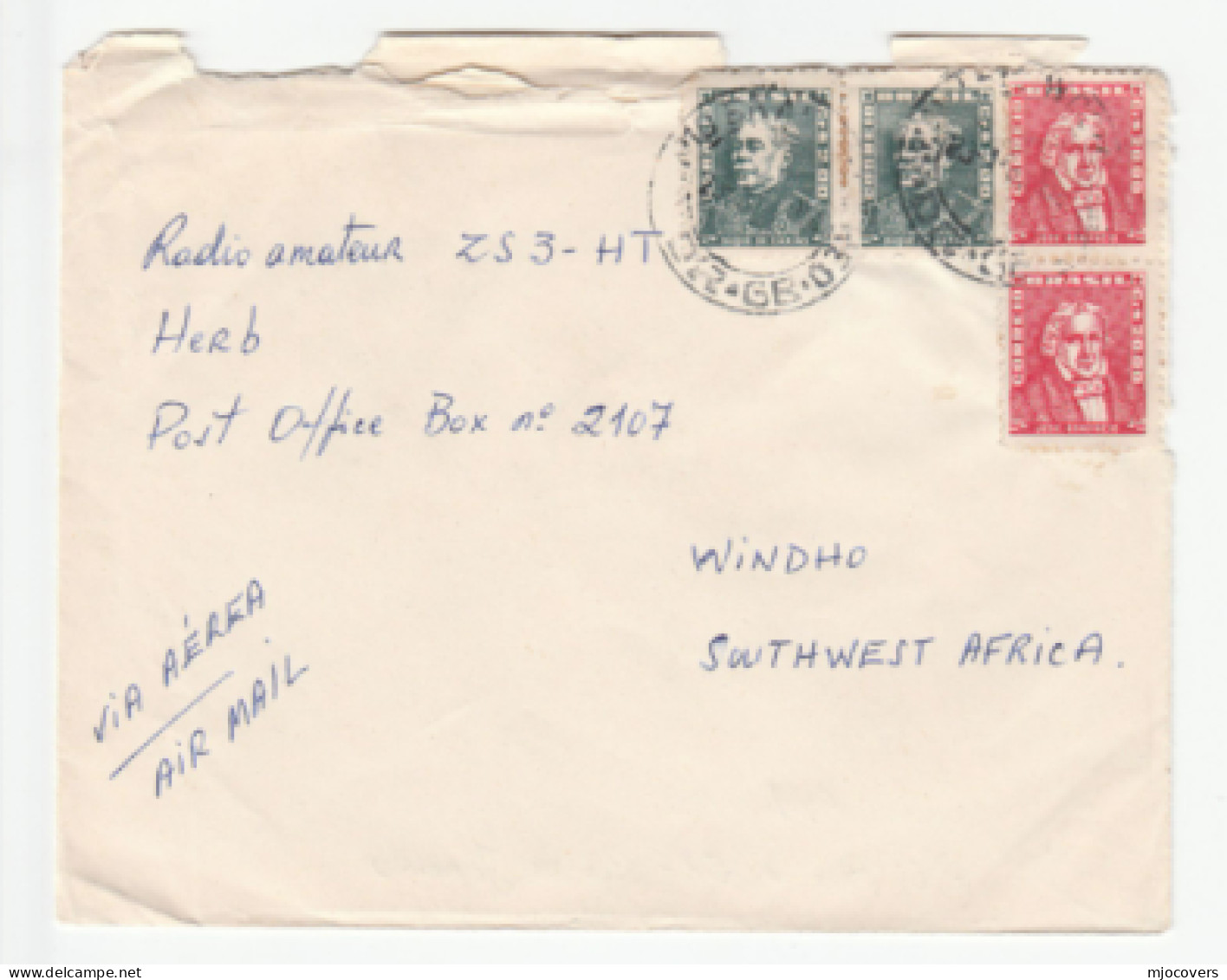 2 BRAZIL  To SOUTH AFRICA Covers Cover Stamps - Brieven En Documenten