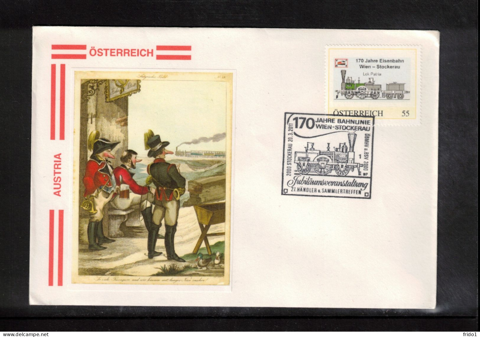 Austria / Oesterreich 2011 170 Jahre Bahnlinie Wien - Stockerau - Storia Postale