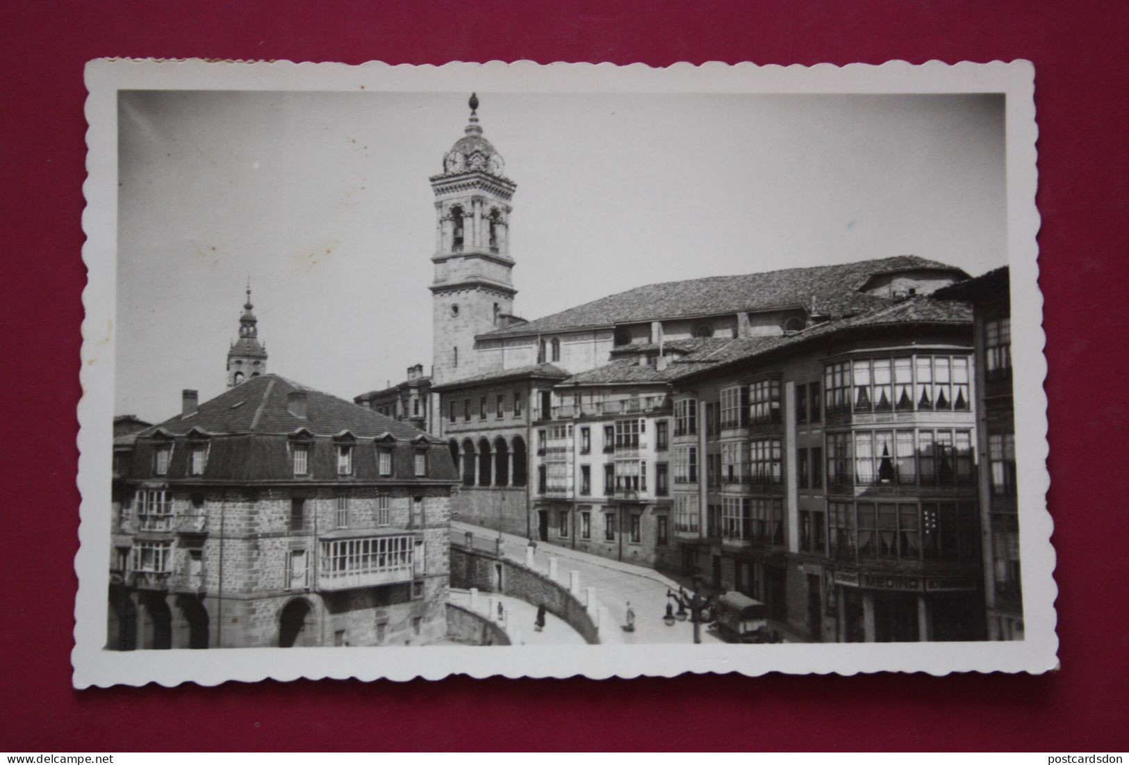 SPAIN ESPAÑA VITORIA PARROQUIA DE SAN VICENTE  OLD PHOTO Postcard 1950s Circulated - Álava (Vitoria)