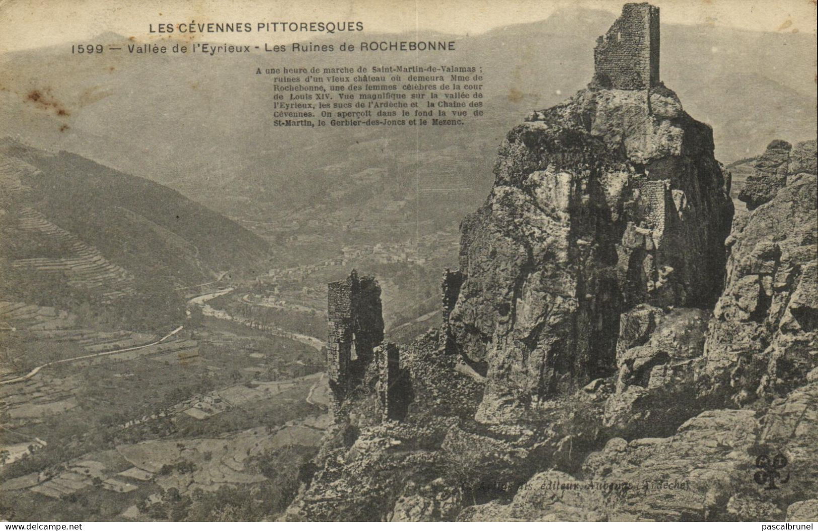 SAINT MARTIN DE VALAMAS - LES RUINES DE ROCHEBONNE - VALLEE DE L'EYRIEUX - Saint Martin De Valamas