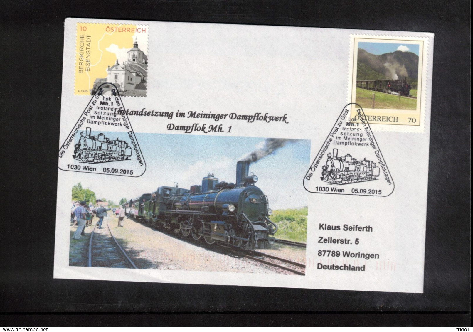 Austria / Oesterreich 2015 Eisenbahn - Meininger Dampfloktagen - Storia Postale