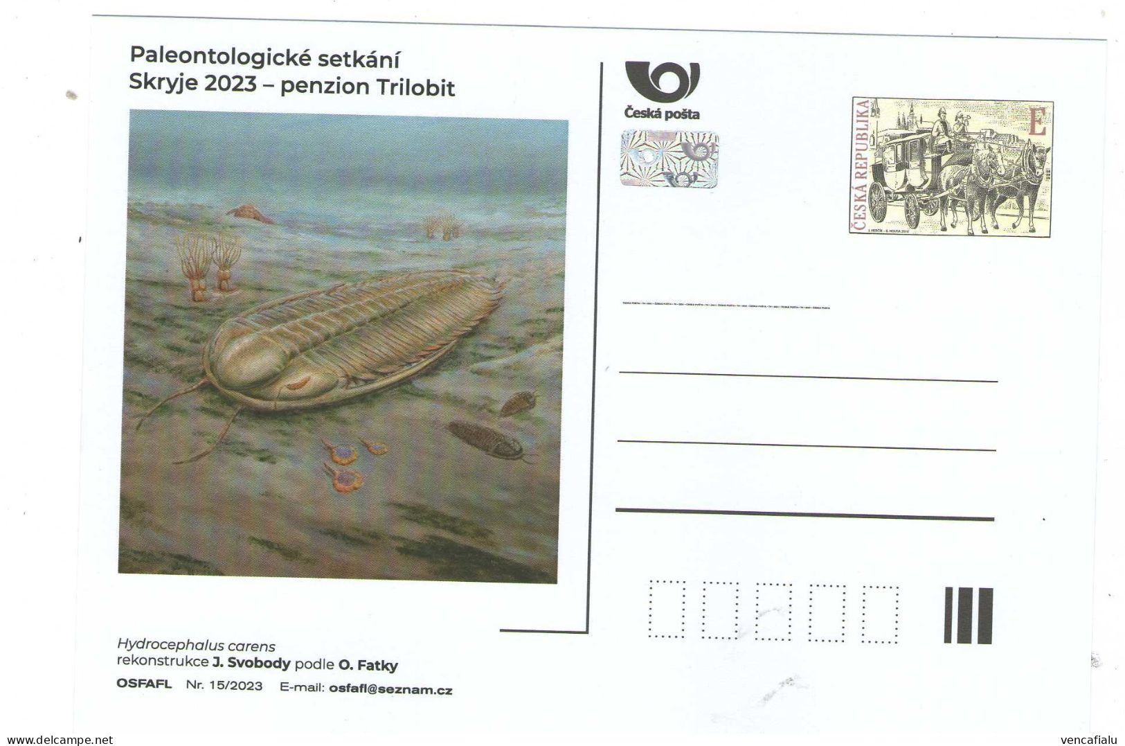 Czech Republic 2023 - Paleontological Meeting In Skryje, Special Postal Stationery, MNH - Fossiles