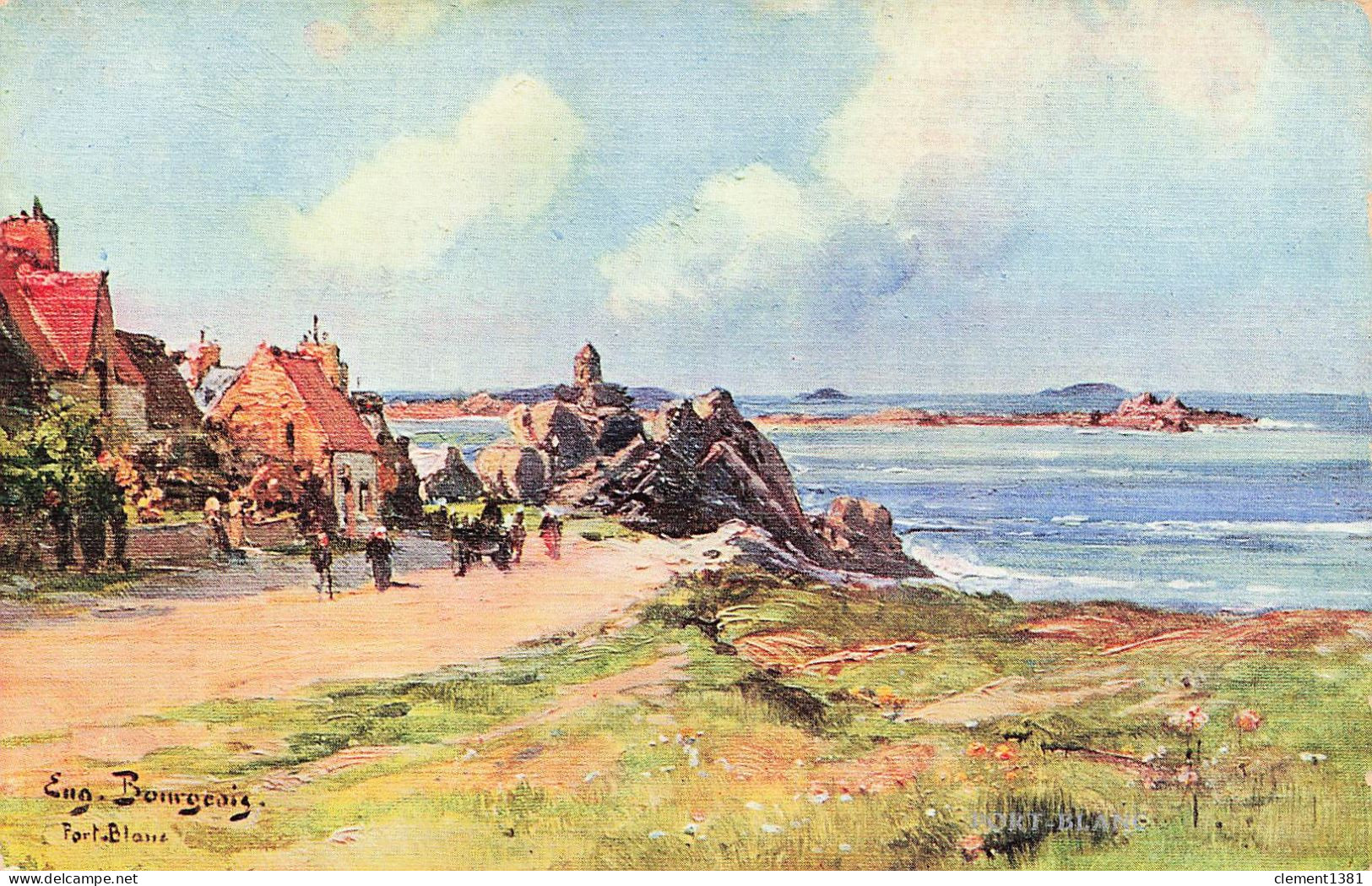 Illustrateur Illustration Eugene BOURGEOIS Les Sites De France Bretagne S XXX N°5 Port Blanc - Bourgeois