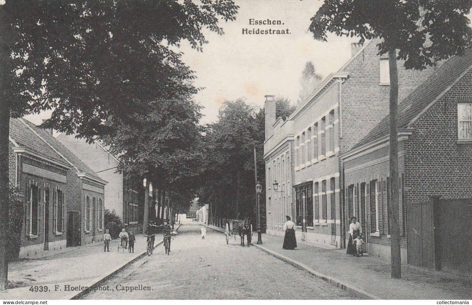 2 Oude Postkaarten Esschen  Essen  Heidestraat Windmolen - Essen