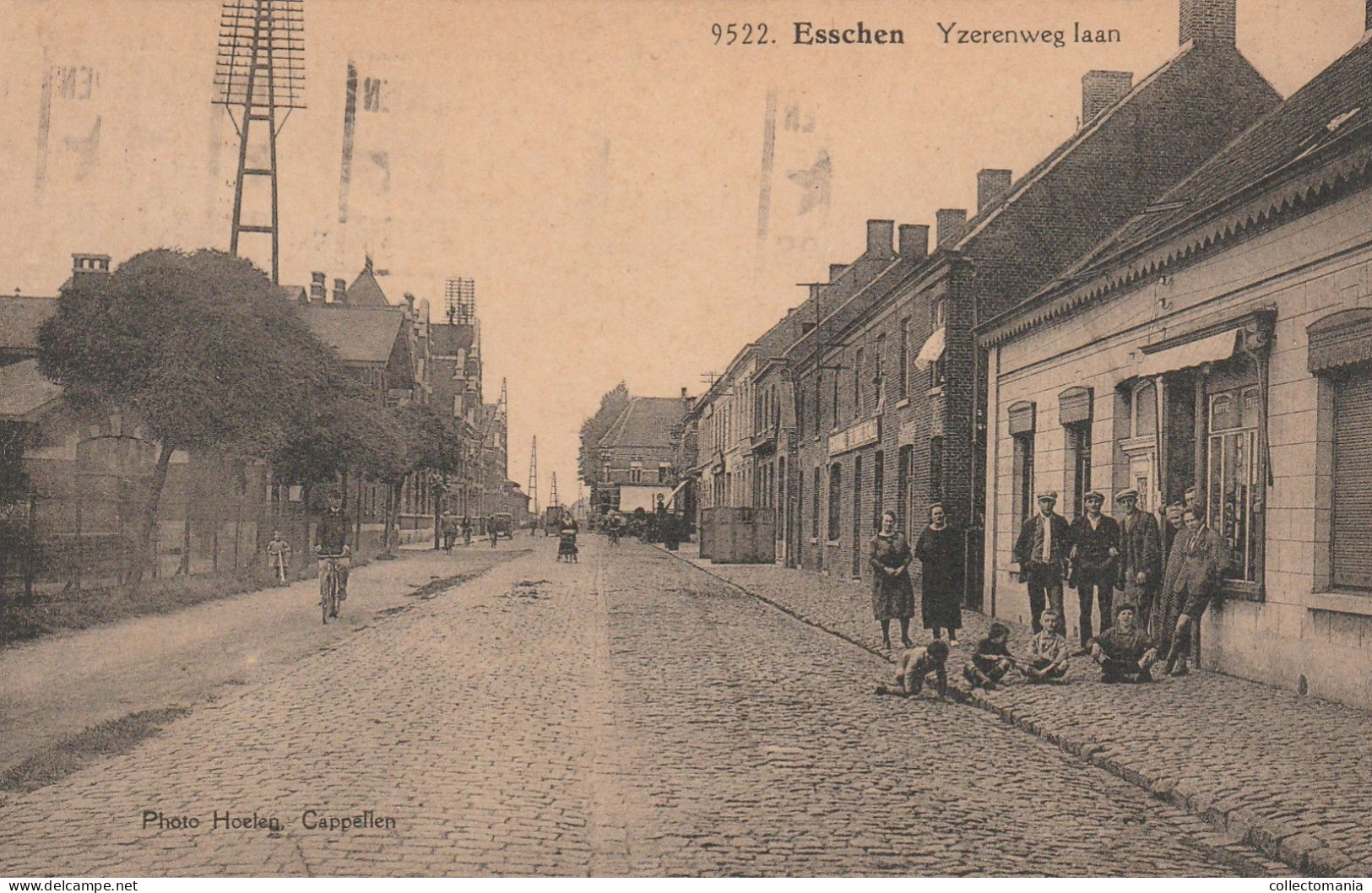 2 Oude Postkaarten Esschen  Essen  Statiegebouw Aankomst 1906  Yzerenweg Laan 1926 - Essen