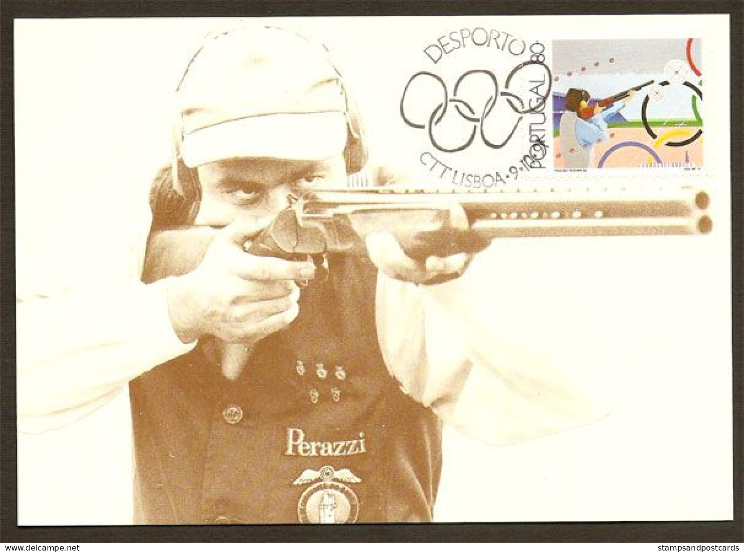 Portugal Sports Tir Carte Maximum 1991 Shooting Maximum Card - Shooting (Weapons)