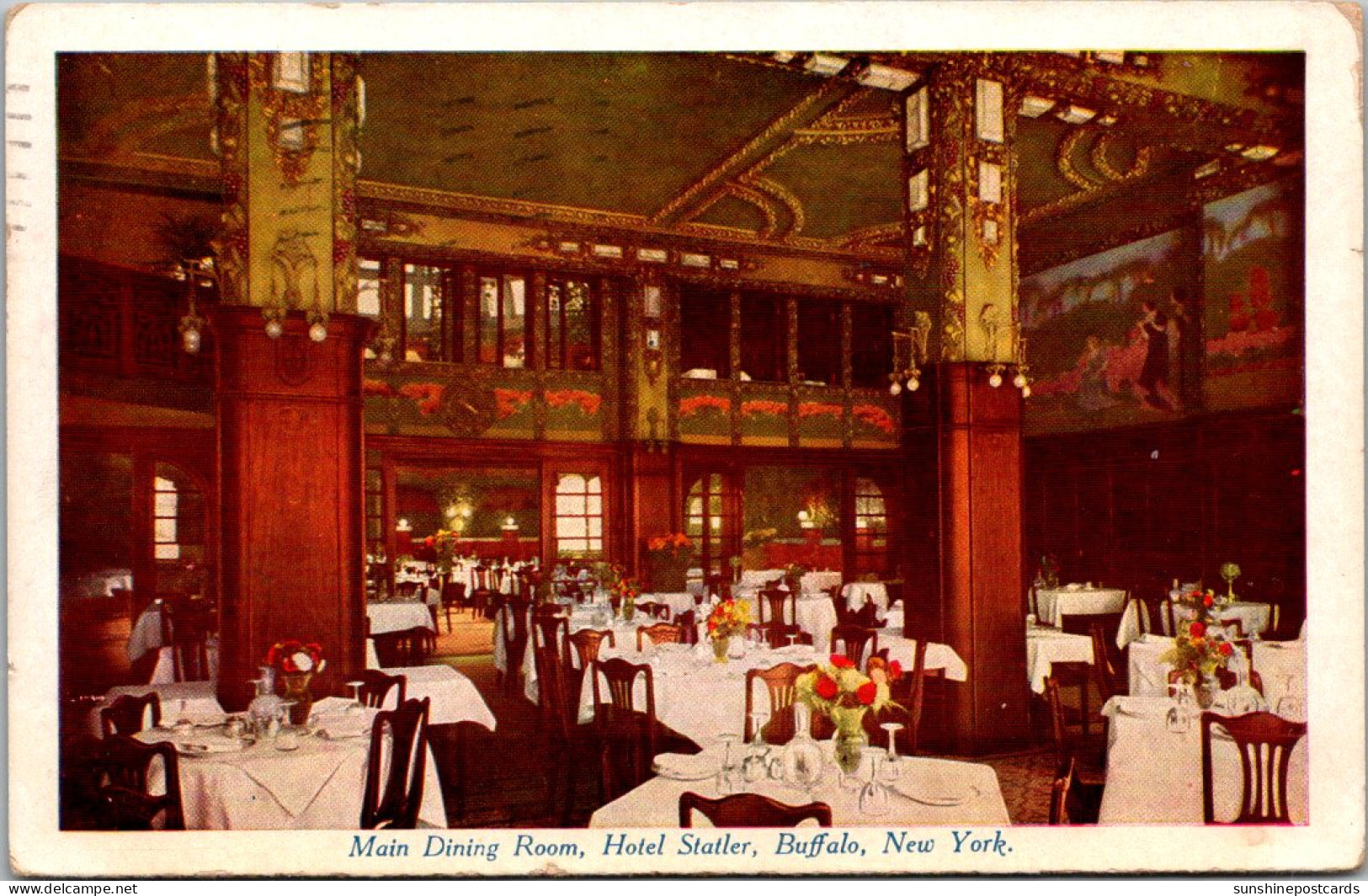 New York Buffalo Hotel Statler Main Dining Room 1909 - Buffalo