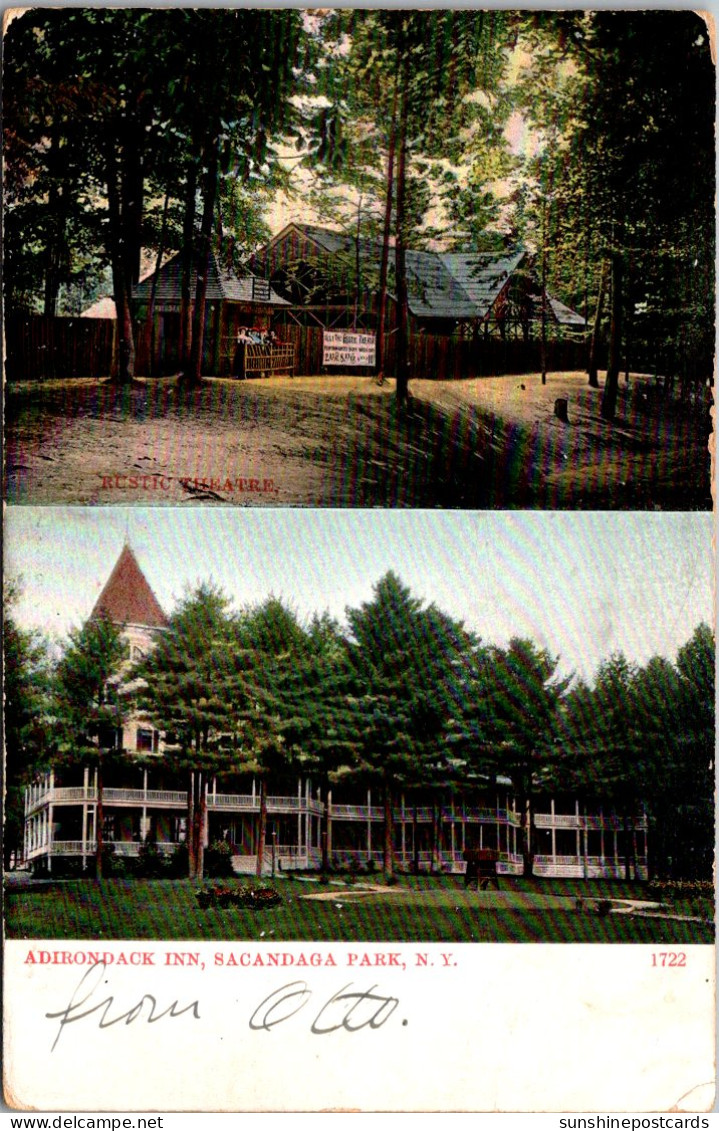 New York Sacandaga The Adirondack Hotel 1908 - Adirondack