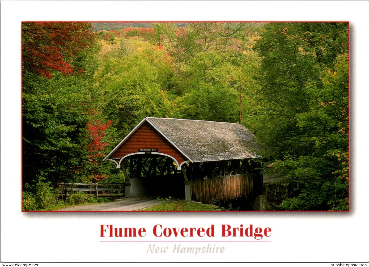 New Hampshire White Mountains Franconia Notch Flume Covered Bridge - White Mountains