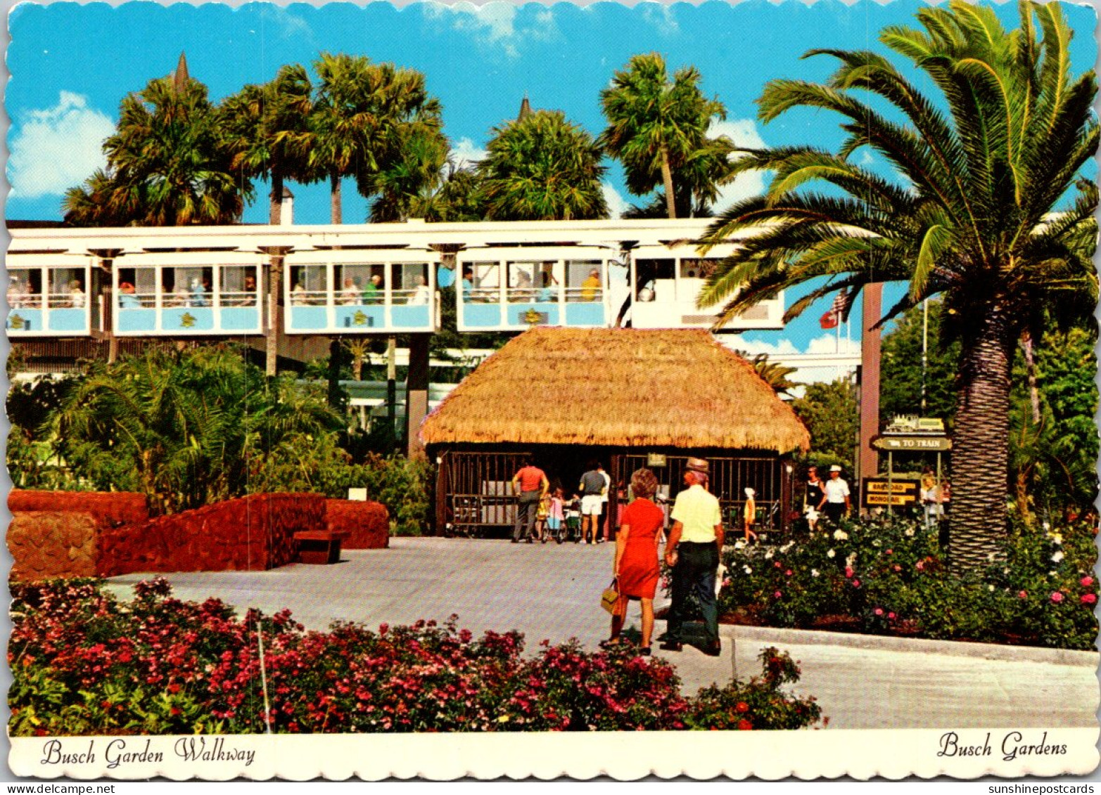 Florida Tampa Busch Gardens Walkway And Monorail - Tampa