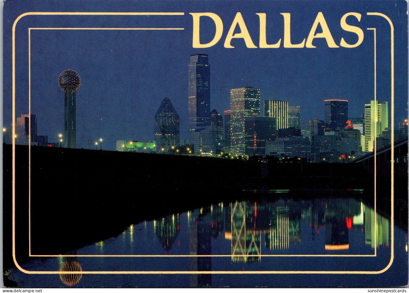 Texas Dallas Downtown The Trinity River At Night - Dallas