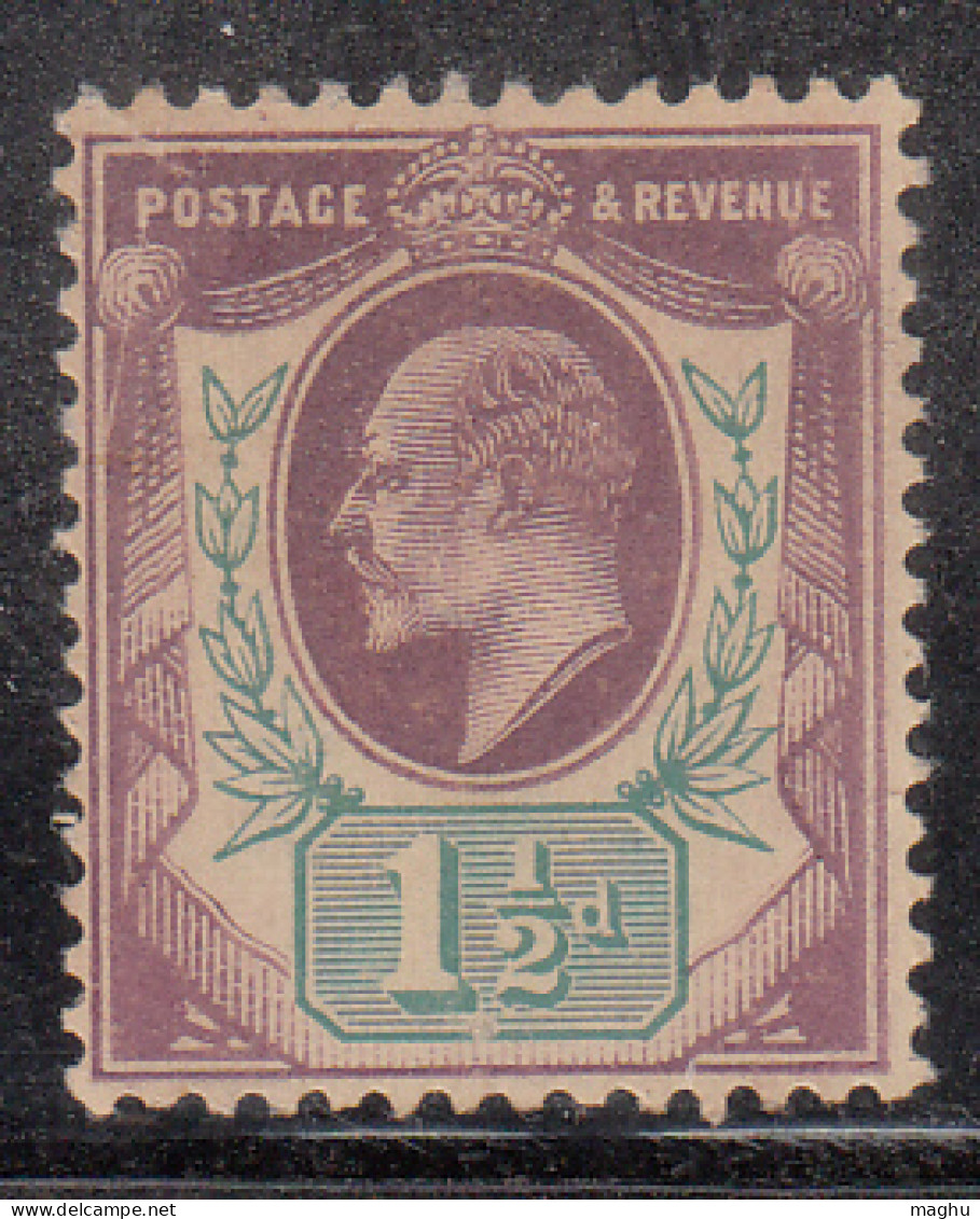 1½d MNH Edward Series, (1902 - ) Great Britain, As Scan - Unused Stamps