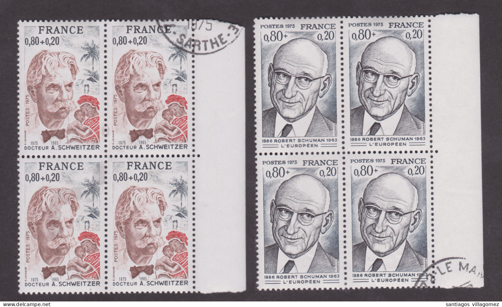 France 1965-1974: Marcillac, De La Rochefoucauld, Poussin, Dukas, D'Orleans; Schweitzer, Michelet, Schuman, Thomas - Otros & Sin Clasificación