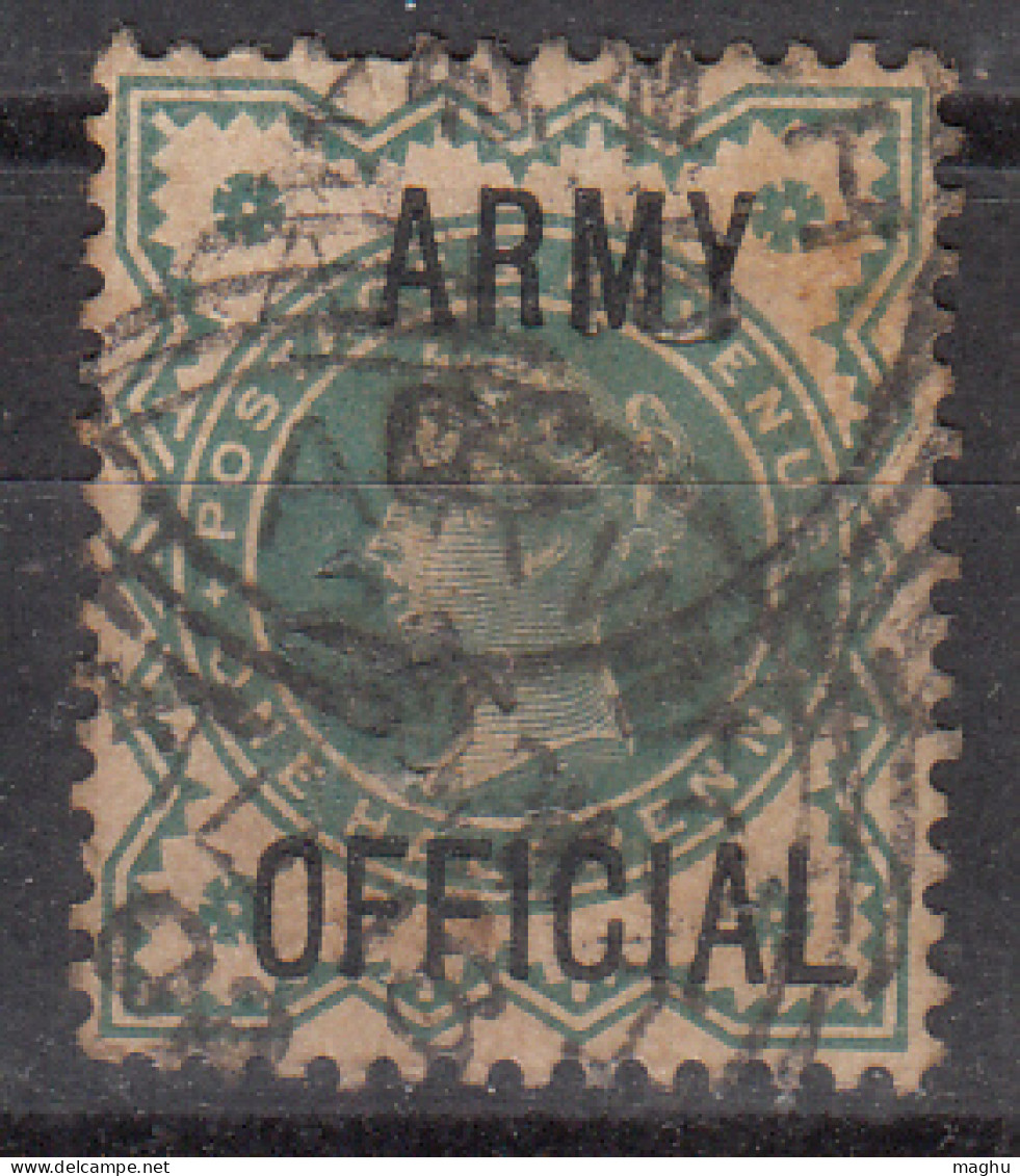 1½d Used ARMY OFFICIAL, Jubilee Series QV, Great Britain, - Servizio