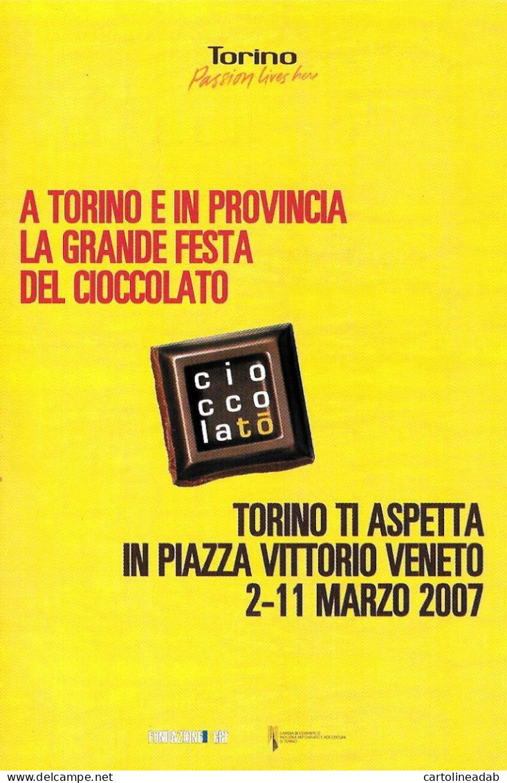 [MD8089] CPM - TORINO - CIOCCOLATO' - PIAZZA VITTORIO VENETO - PASSION LIVE HERE - PERFETTA - NV - Mostre, Esposizioni