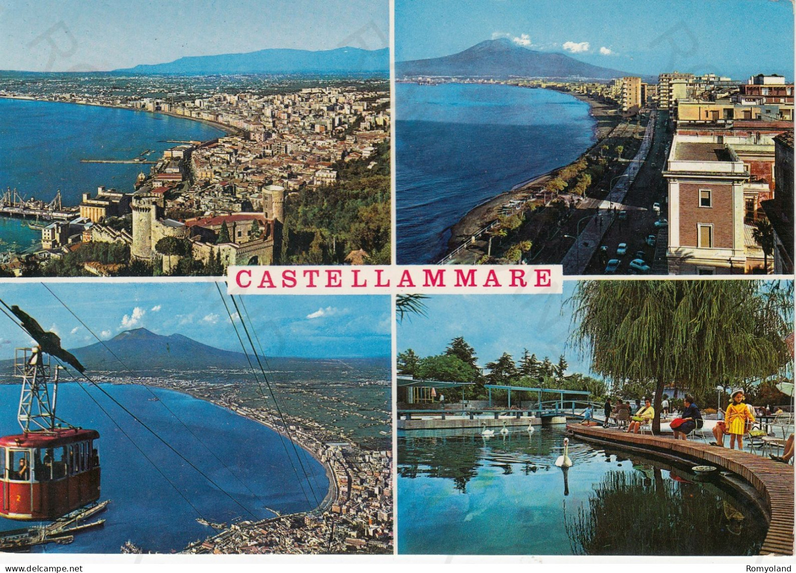 CARTOLINA  CASTELLAMMARE,NAPOLI,CAMPANIA-MARE,SOLE,ESTATE,VACANZA,BARCHE A VELA,LUNGOMARE,BELLA ITALIA,VIAGGIATA 1978 - Castellammare Di Stabia