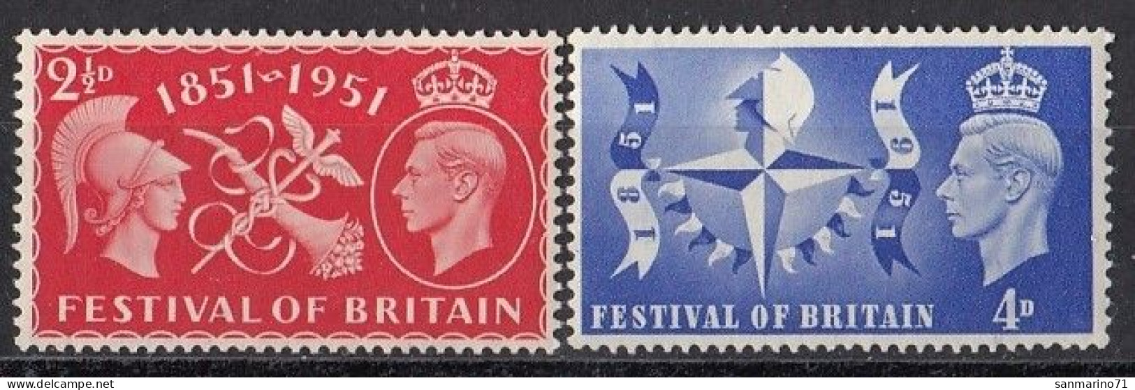 GREAT BRITAIN 255-256,unused,falc Hinged And Little Paper Backside - Unused Stamps