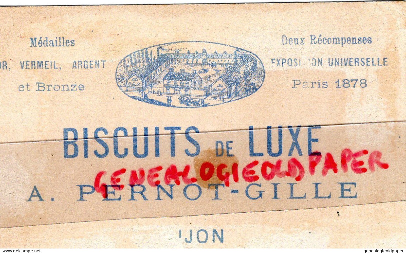 CHROMO LITHO  DIJON - BISCUITS A. PERNOT GILLE- PAUL ET VIRGINIE - Other & Unclassified