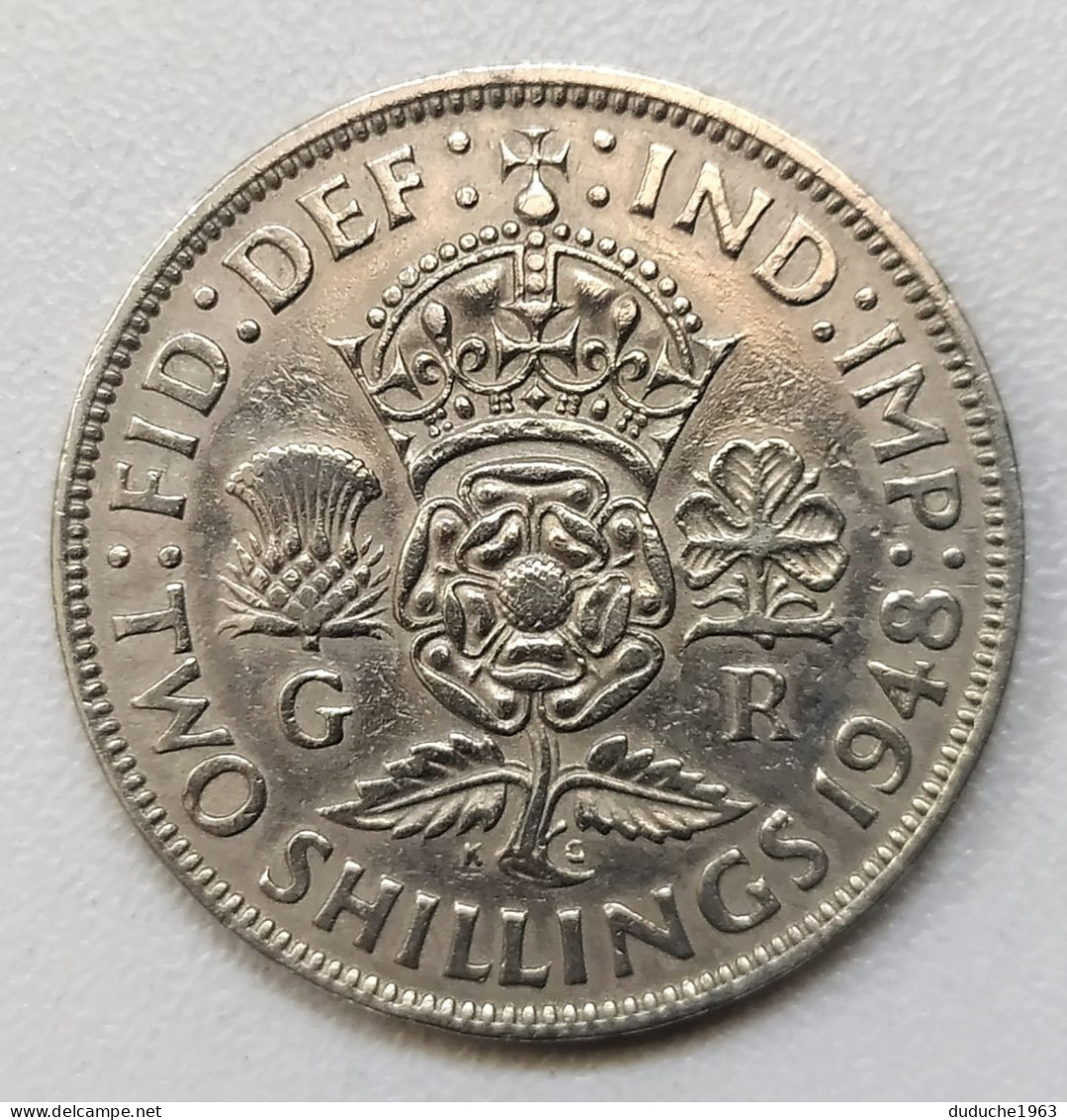 Grande Bretagne - 2 Shillings 1948 - J. 1 Florin / 2 Schillings