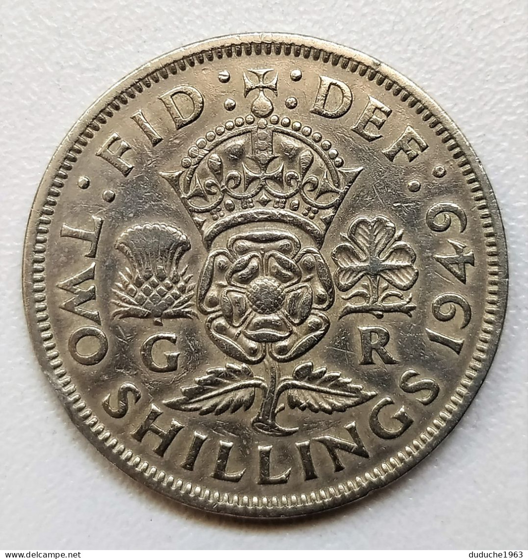 Grande Bretagne - 2 Shillings 1949 - J. 1 Florin / 2 Schillings