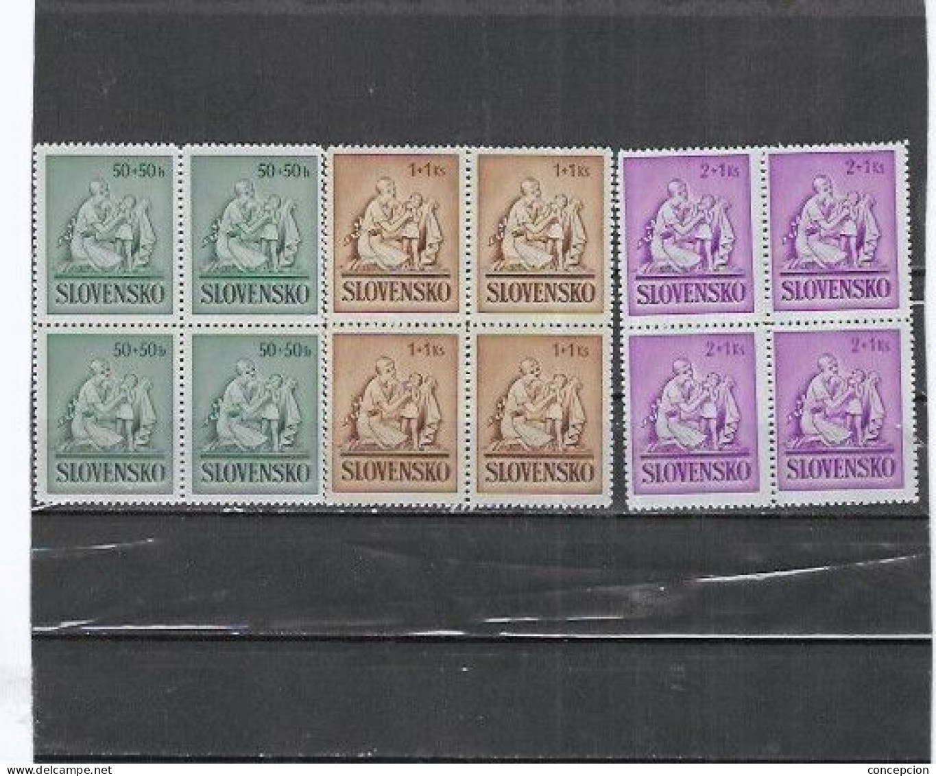 SLOVAQUIE Nº 61 AL 63 BLOQUE DE CUATRO - Unused Stamps