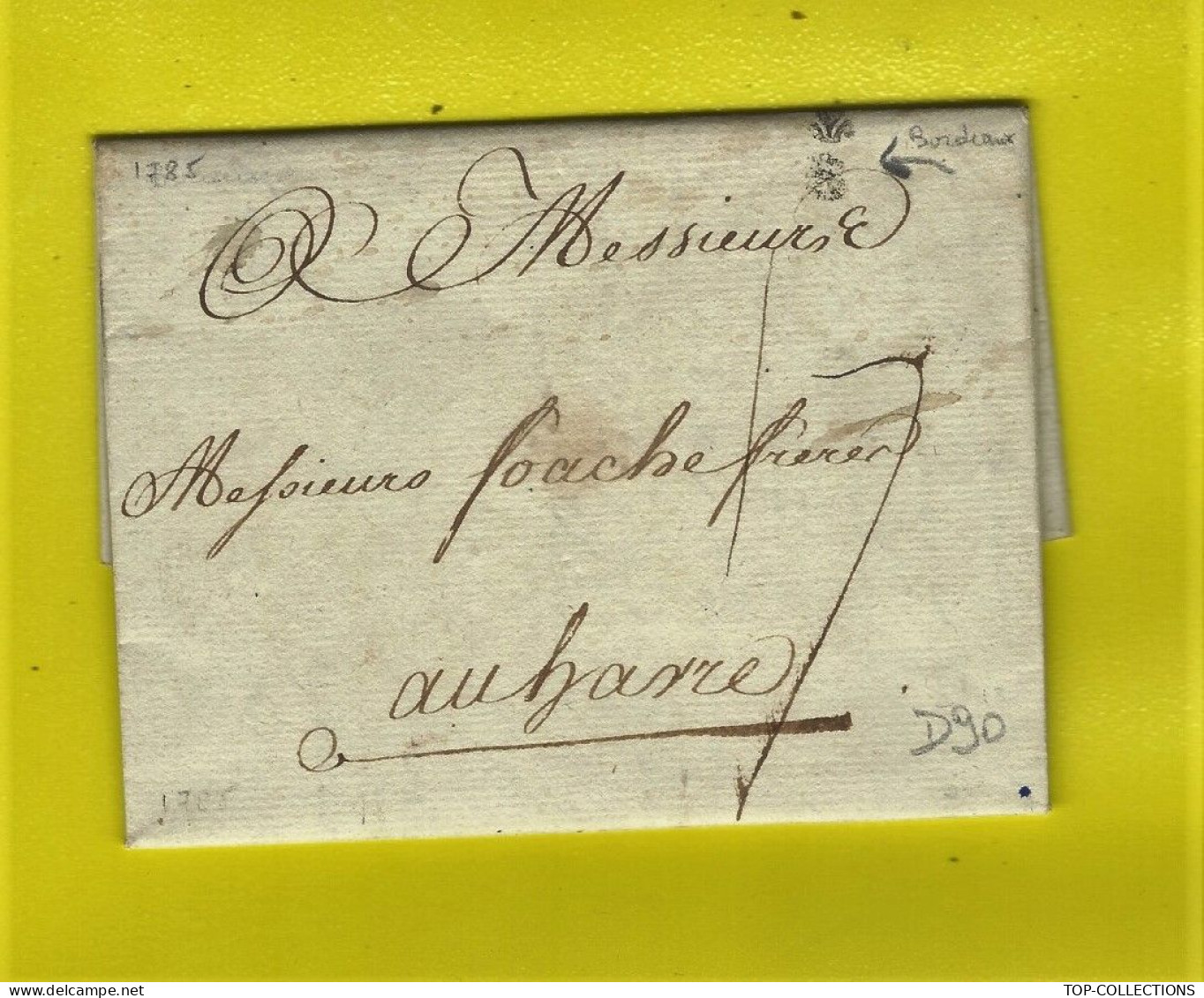 1785 LETTRE   Goudal LaForcade  Bordeaux > Foache Le Havre DENREES COLONIES AMERIQUE ANGLETERRE Café St Domingue - ... - 1799