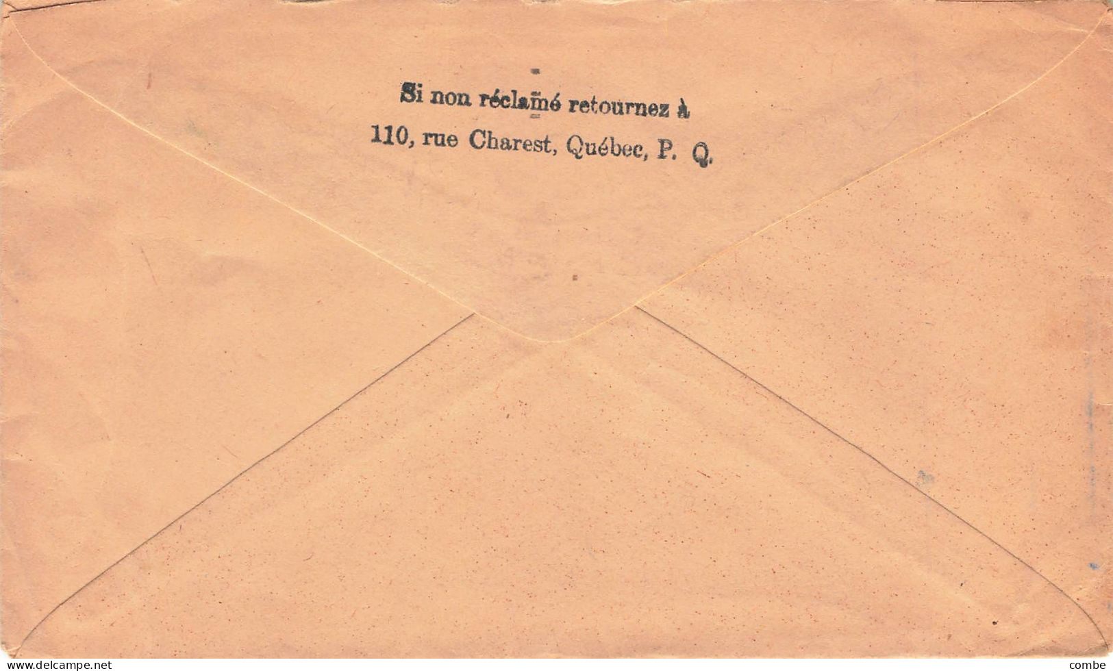 LETTRE. COVER.  1927. QUEBEC TO FRANCE - Storia Postale