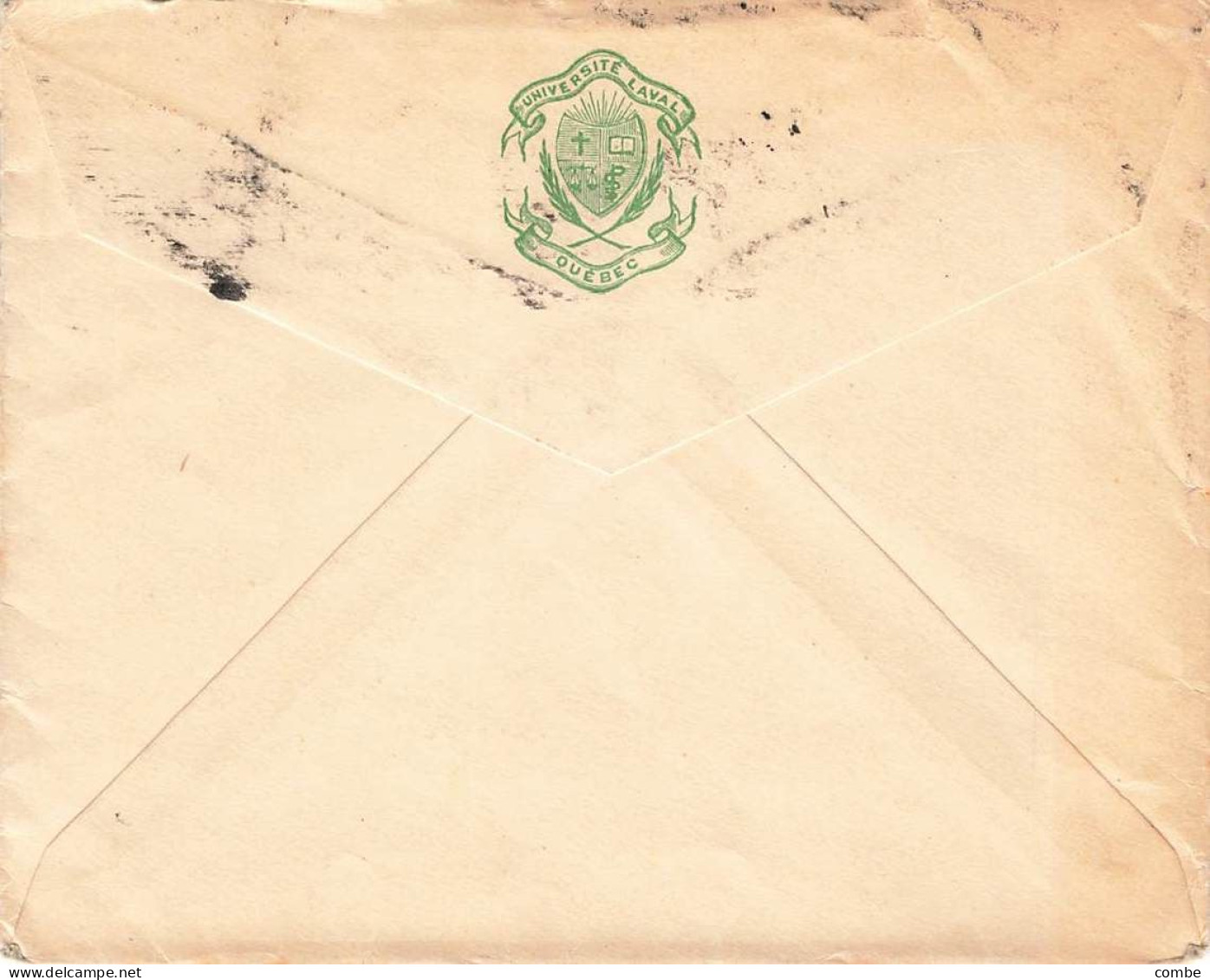 LETTRE. COVER.  1927. QUEBEC UNIVERSITE LAVAL TO FRANCE - Lettres & Documents