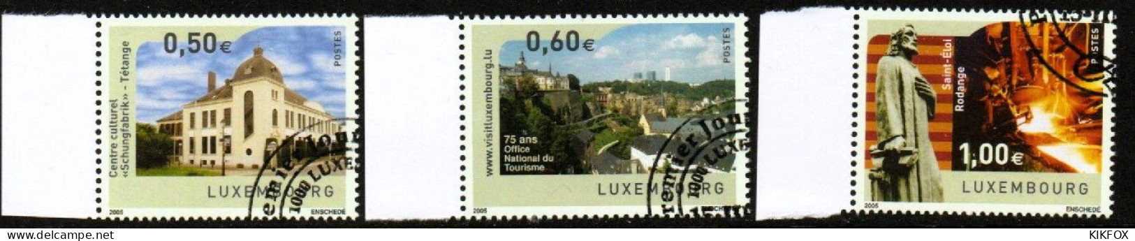 LUXEMBOURG, LUXEMBURG 2005,SATZ, MI 1666 - 1668, SEHENSWÜRDIGKEITEN,   ESST GESTEMPELT, OBLITÉRÉ - Usati