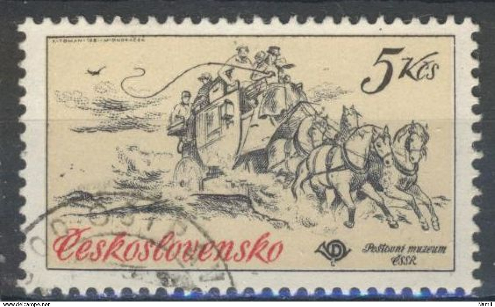 Tchécoslovaquie 1981 Mi 2601 (Yv 2426), Obliteré, Varieté Position 20/2 - Variétés Et Curiosités