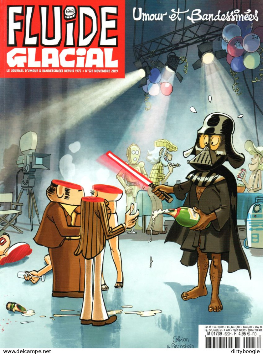 Fluide Glacial N° 522 - Novembre 2019 - Diego Aranega - Edika - Reuzé - Hugot - Pixel Vengeur - L'Abbé - Goossens - Fluide Glacial