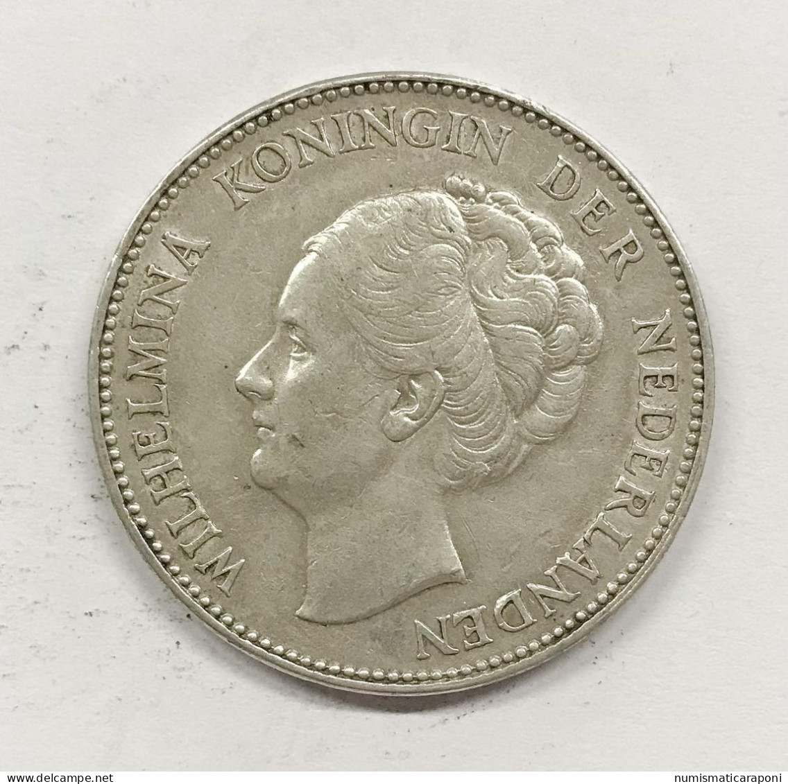 NETHERLAND OLANDA WILHELMINA IIà  GULDEN 1938  E.1077 - 1 Florín Holandés (Gulden)
