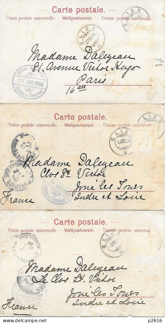 SUISSE - 3 CARTES -  LES PREMIERS TIMBRES POSTE DE LA SUISSE - CANTON DE VAUD - CANTON DE GENEVE - DIE ALTEN TELEGRAPHEN - St. Anton