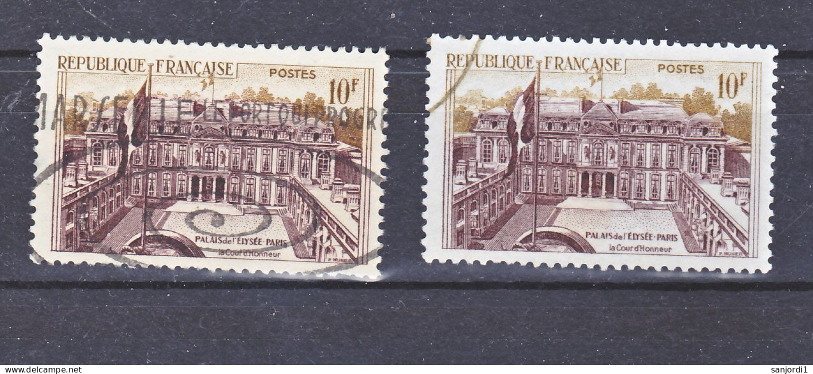 France 1126 Variété Impression Dépouillée Vert Clair Etc... Et Normal    Oblitéré Used TB - Used Stamps
