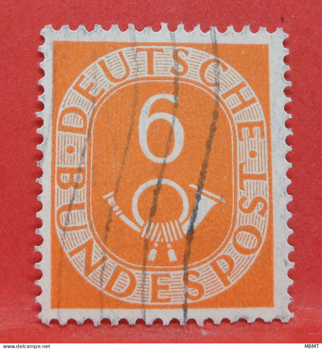 N°16 - 6 Pfennig - Année 1951 - Timbre Oblitéré Allemagne Bundespost - - Gebraucht