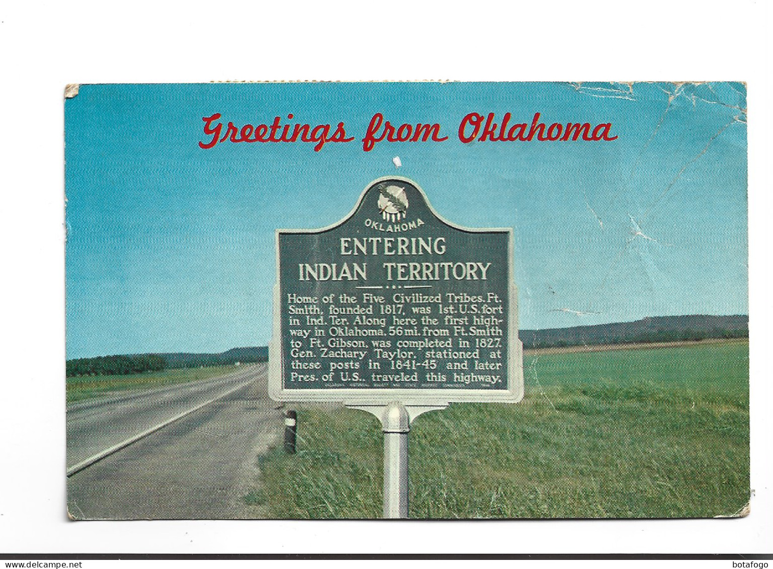 CPA  ENTERING INDIAN TERRITORY  (voir Timbre) - Andere & Zonder Classificatie