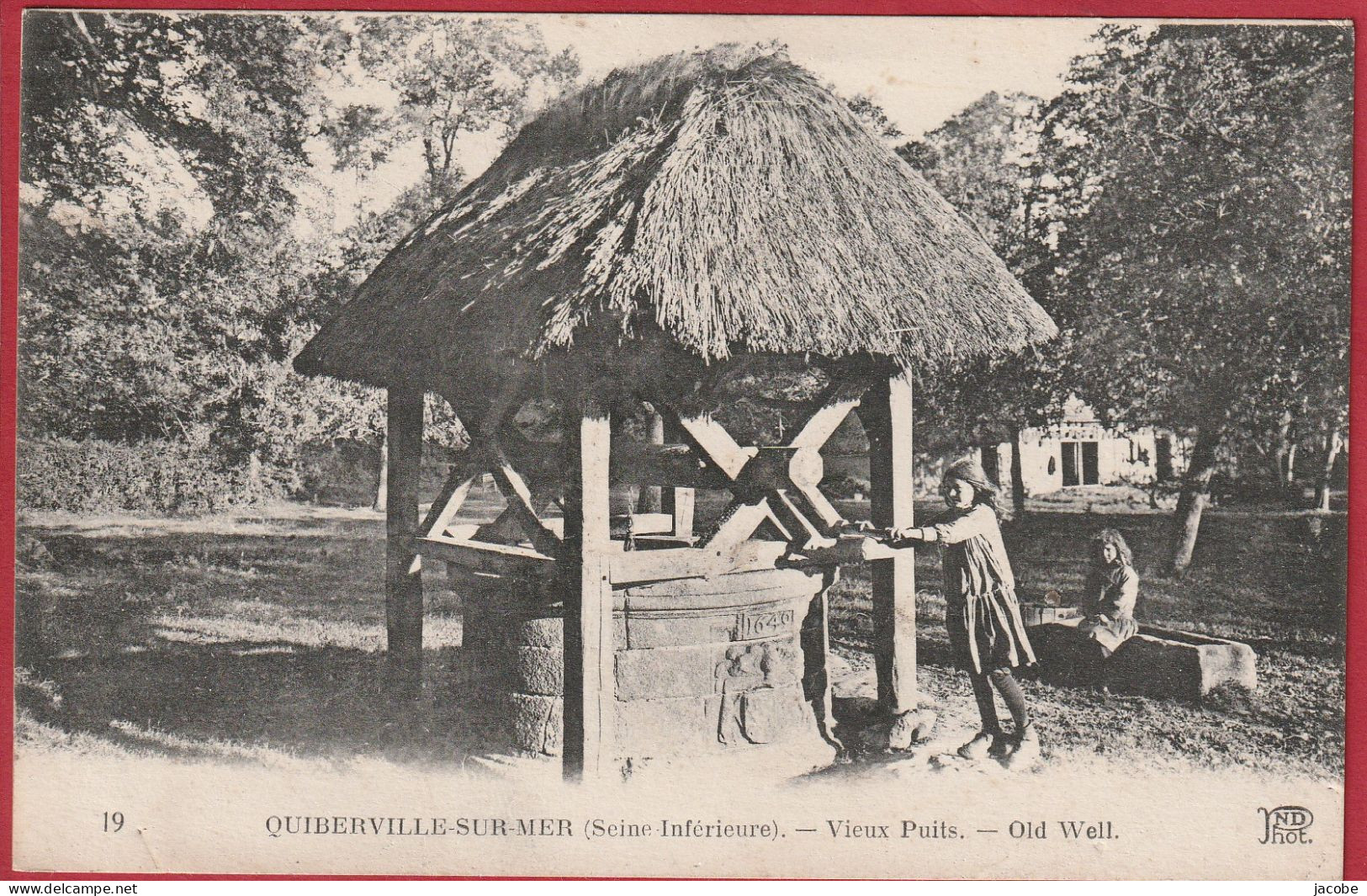 Lot 2 Cartes Postales Bonne état  Non écrite " Seine Maritime"  Quiberville - Sur - Mer - La Grande Mare , Vieux Puits . - Offranville