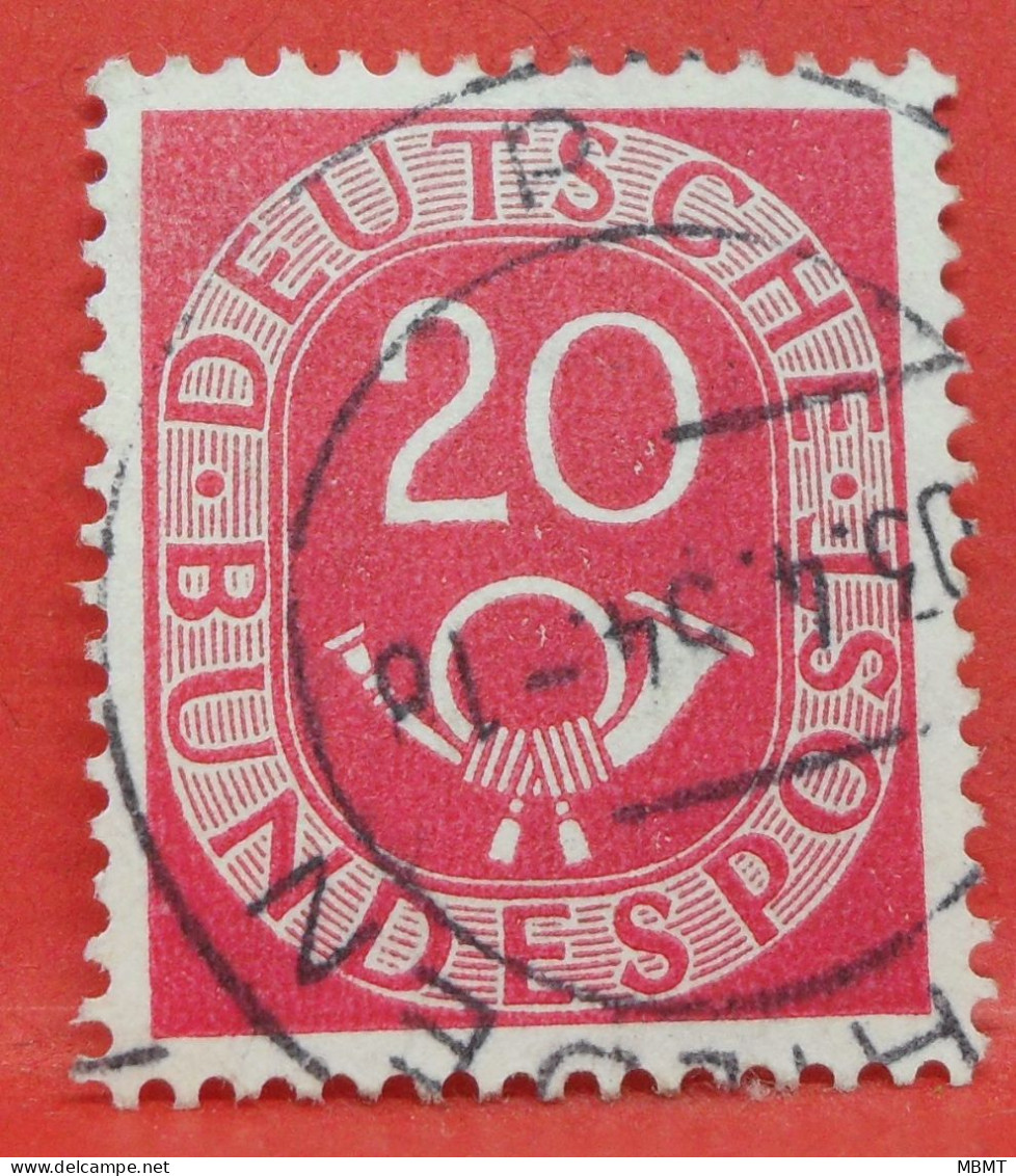 N°20 - 20 Pfennig - Année 1951 - Timbre Oblitéré Allemagne Bundespost - - Gebraucht