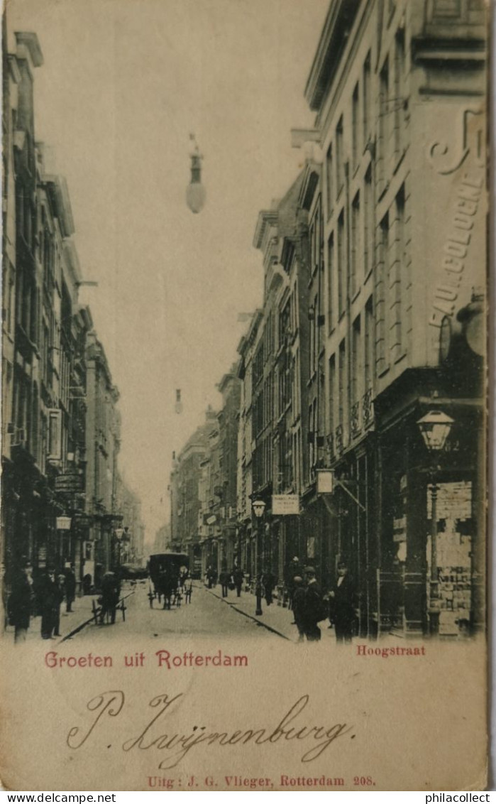 Rotterdam // Groeten Uit - Hoogstraat  190? Uitg. Vlieger - Rotterdam